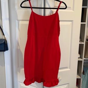 Red mini dress